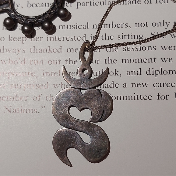 Vintage Silver Sterling Pendant Hieroglyph, Cross - Picture 5 of 5